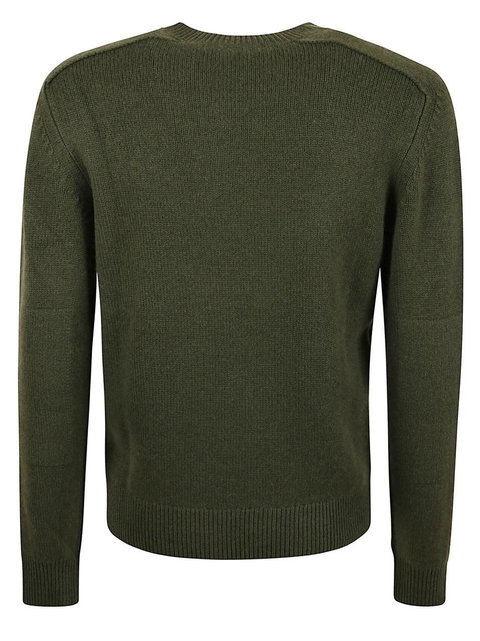 Burberry Crew-Neck Cashmere Sweater with Equestrian Knight Design Groen