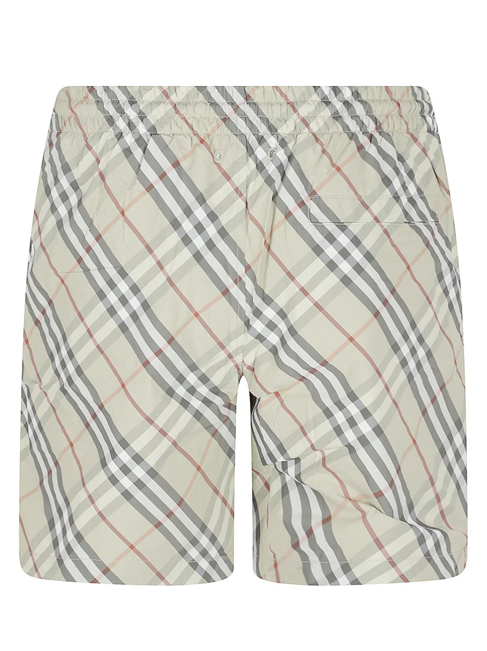 Burberry Check Swim Shorts Geometric Swimsuit Grijs