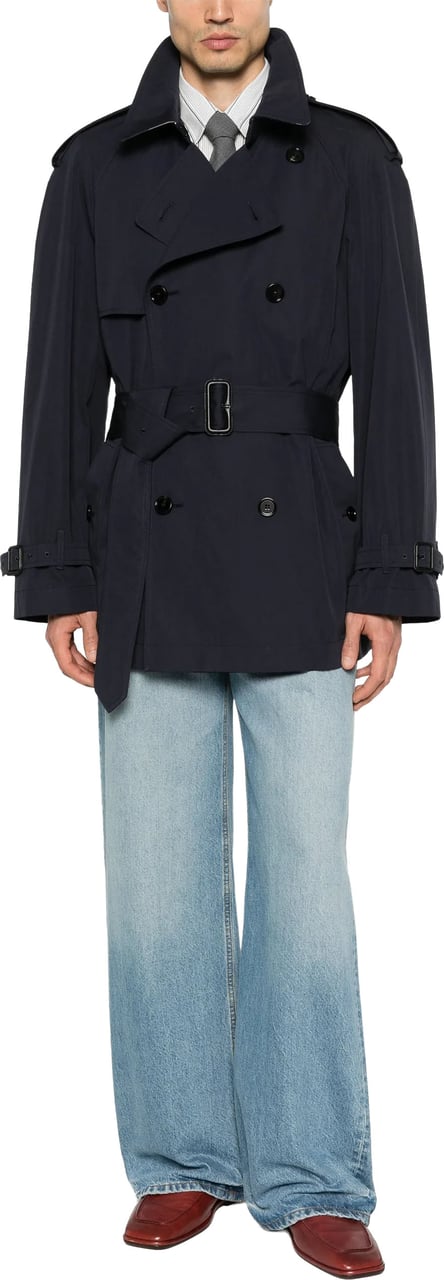 Burberry Highbury Double-Breasted Belted Trench Coat Zwart