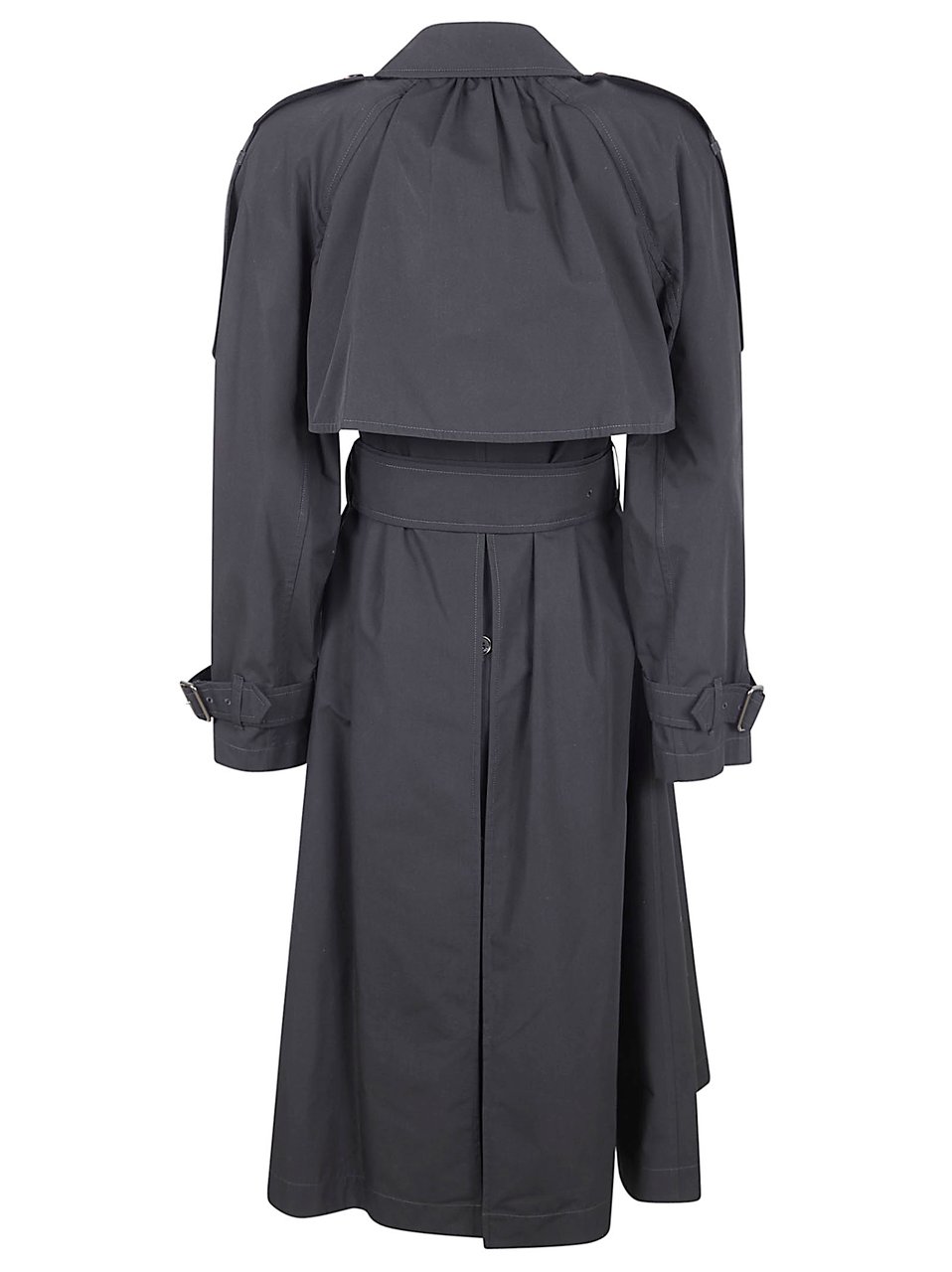 Burberry Mid-Length Black Trench Coat Grijs