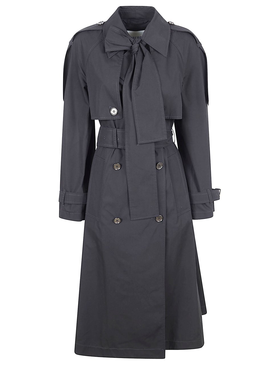Burberry Mid-Length Black Trench Coat Grijs