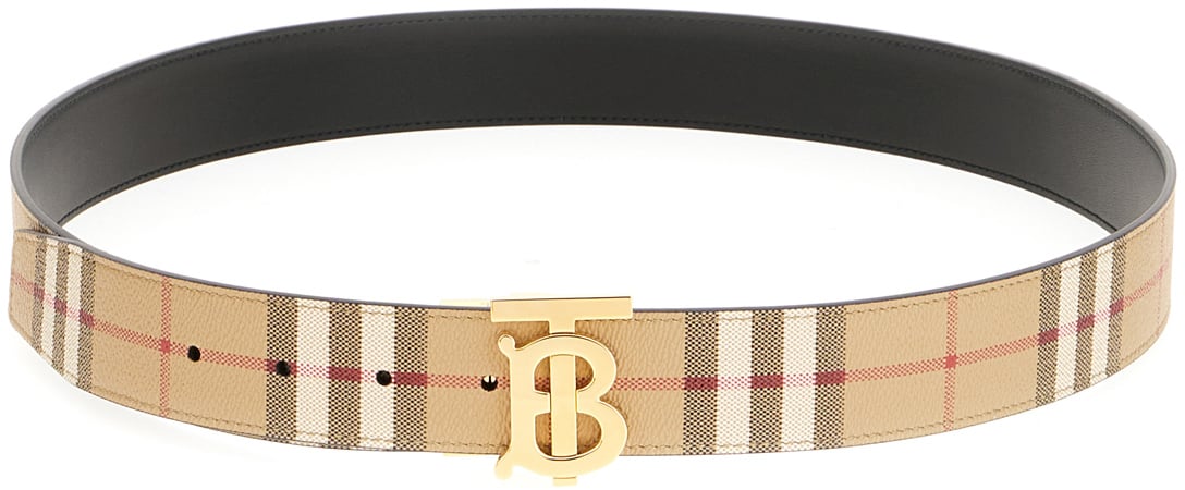 Burberry Embroidered fabric reversible belt Divers