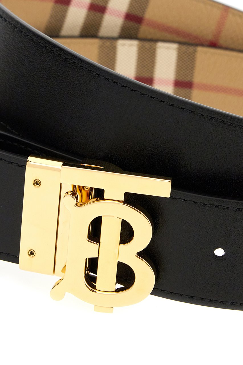 Burberry Embroidered fabric reversible belt Divers