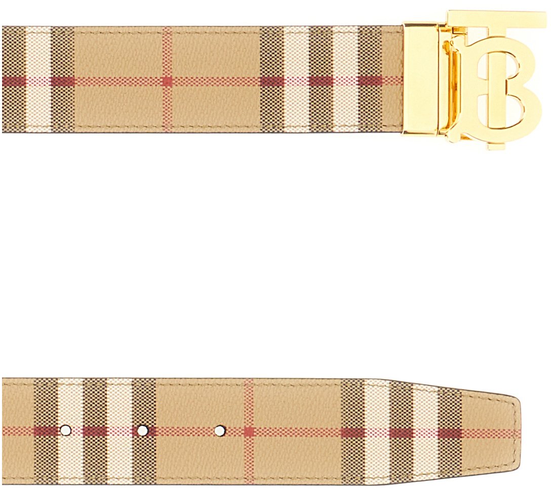 Burberry Embroidered fabric reversible belt Divers