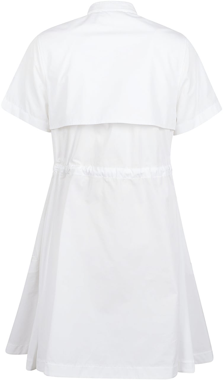 Burberry Flared Cotton Day Dress with Adjustable Check Waist Wit