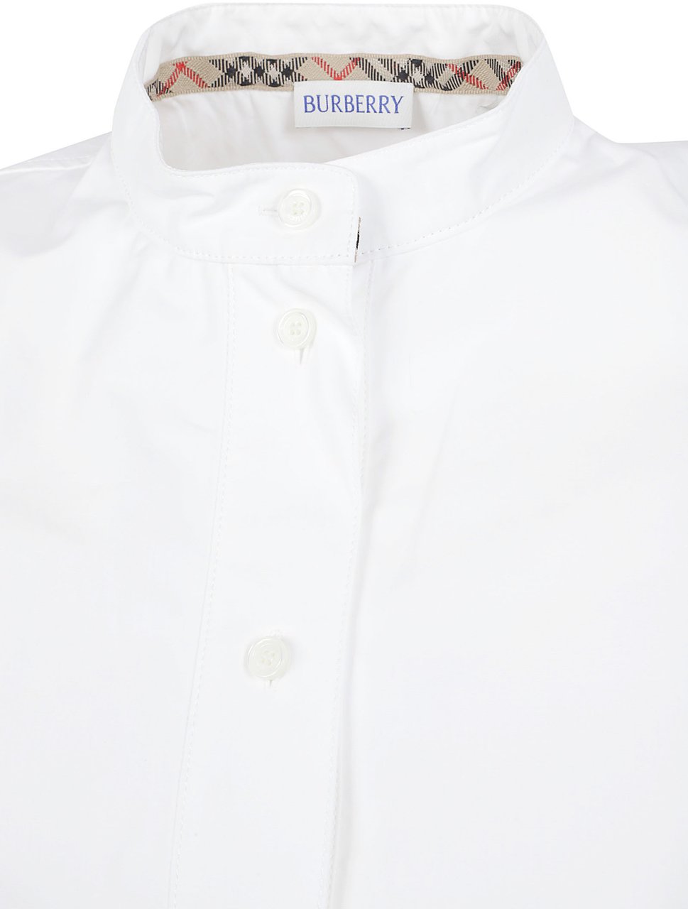 Burberry Flared Cotton Day Dress with Adjustable Check Waist Wit