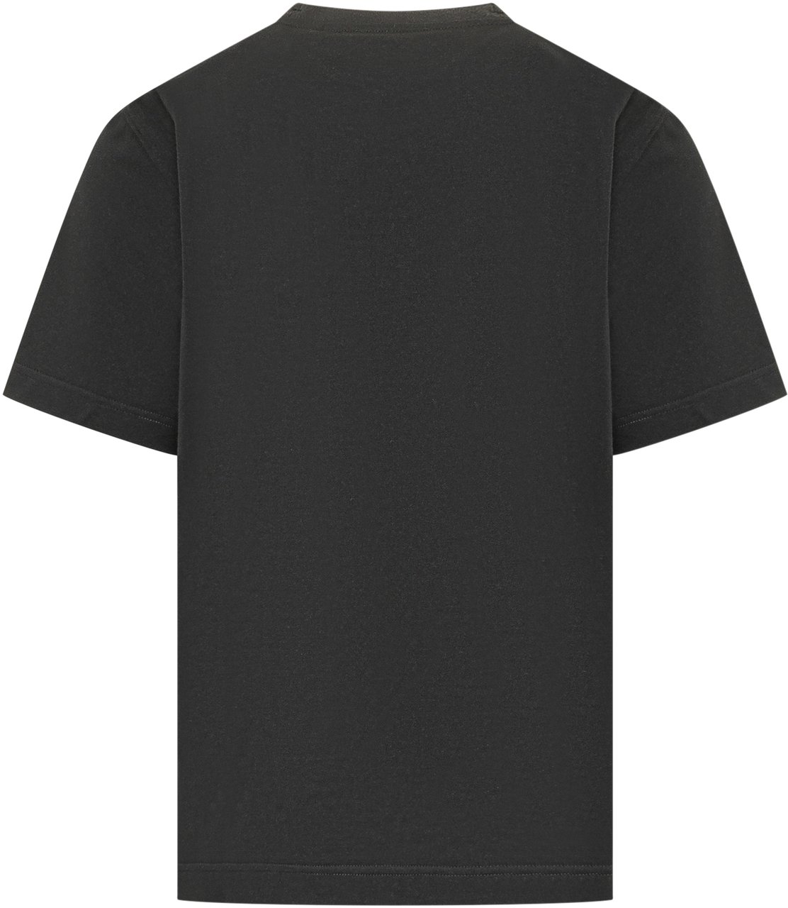 Burberry T-Shirt In Cotone Con Logo Frontale Zwart