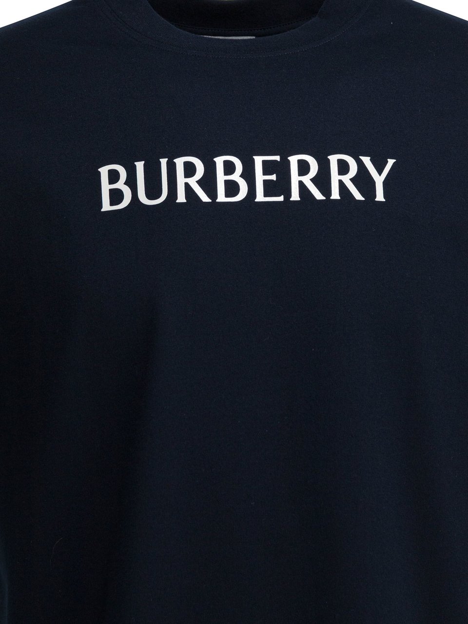 Burberry Cotton T-shirt with logo Blauw