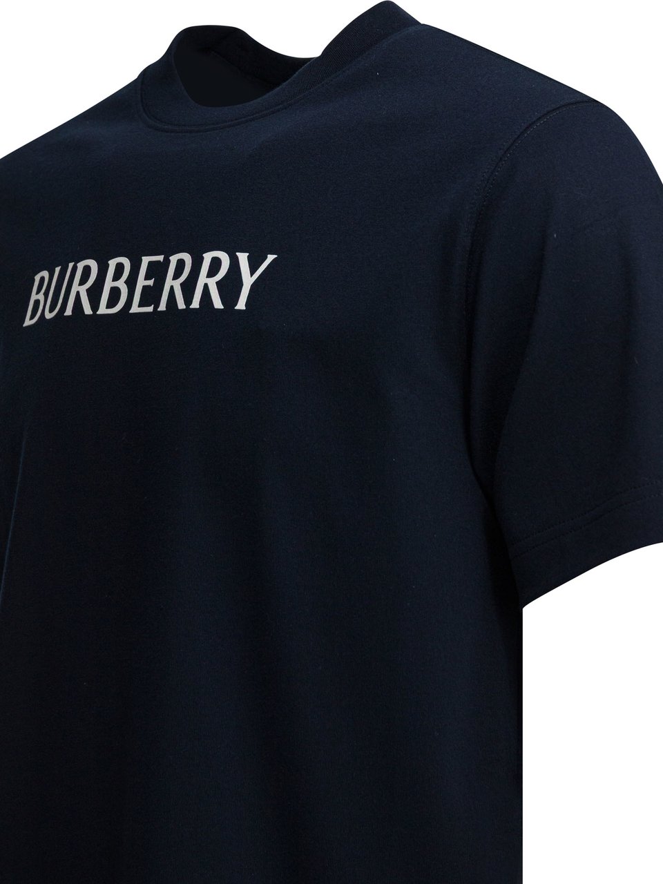 Burberry Cotton T-shirt with logo Blauw