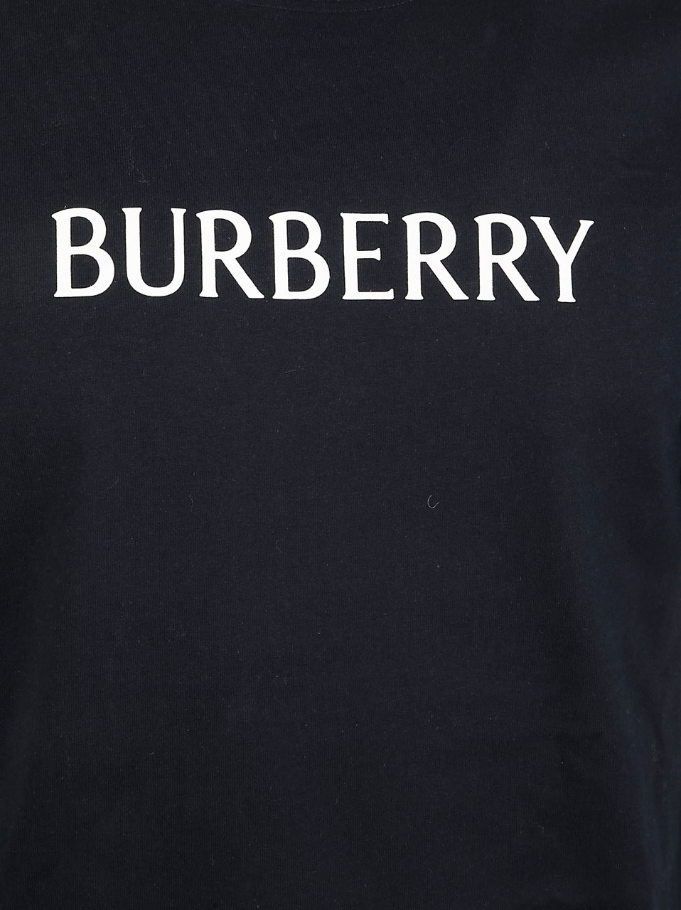Burberry Contrasting Logo Black Cotton T-Shirt Zwart