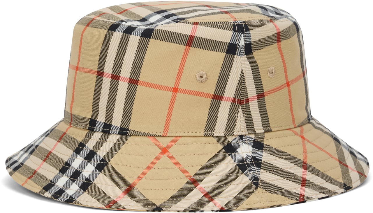 Burberry Bucket hat with checkered pattern Beige
