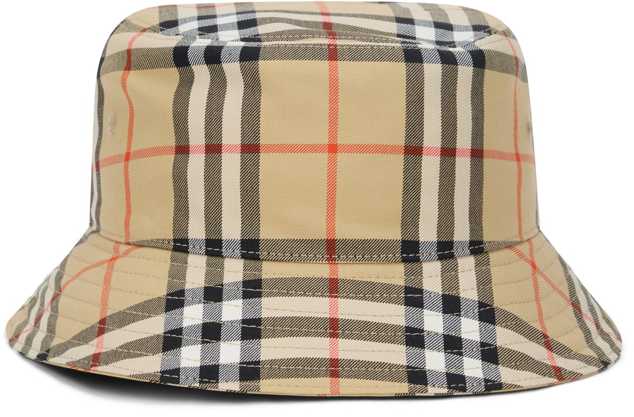 Burberry Bucket hat with checkered pattern Beige