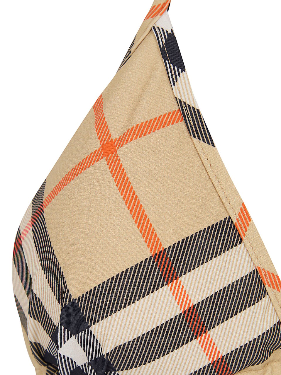 Burberry Check Stretch Nylon Bikini Top Neutraal