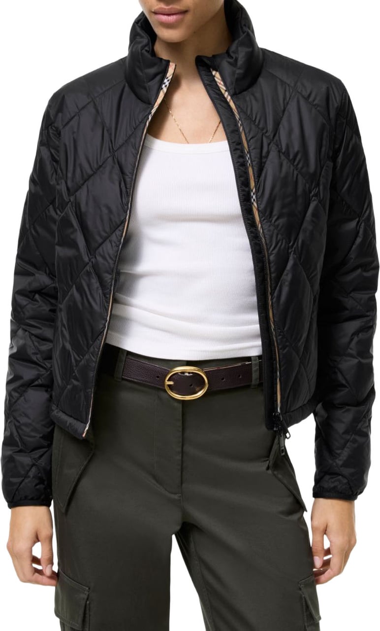 Burberry Coats Black Zwart
