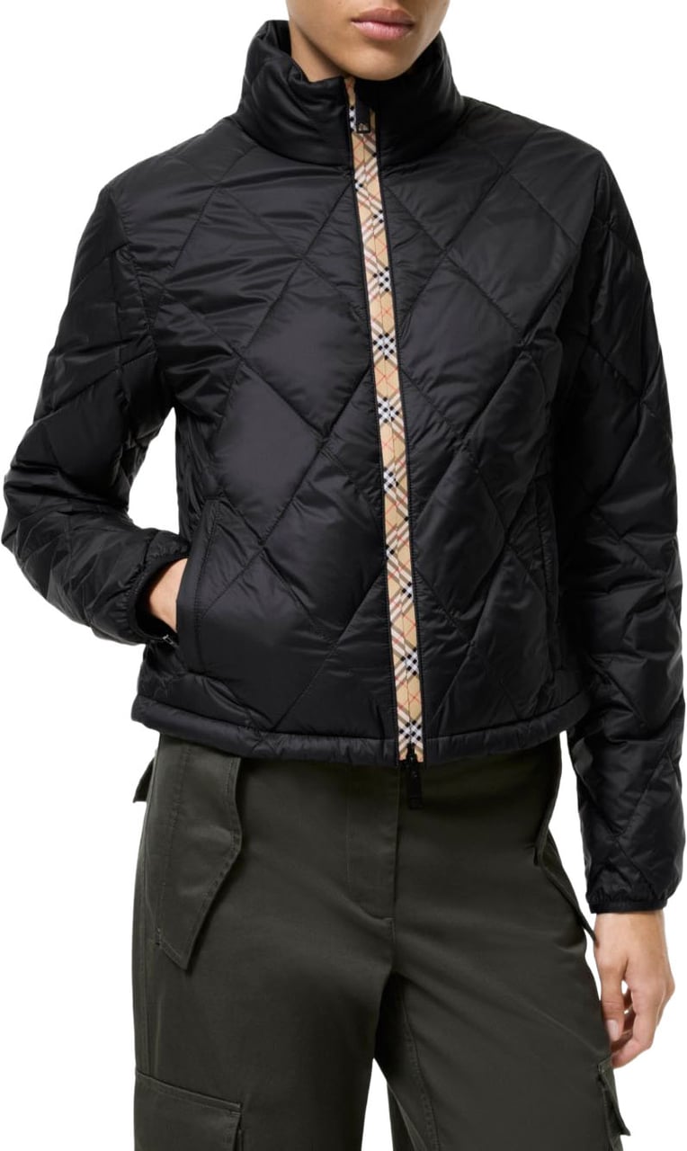 Burberry Coats Black Zwart