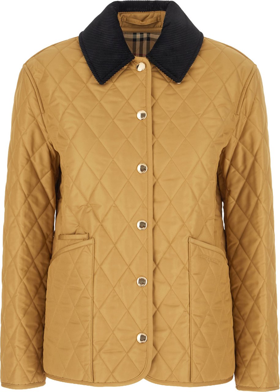 Burberry Ochre polyester padded jacket Geel