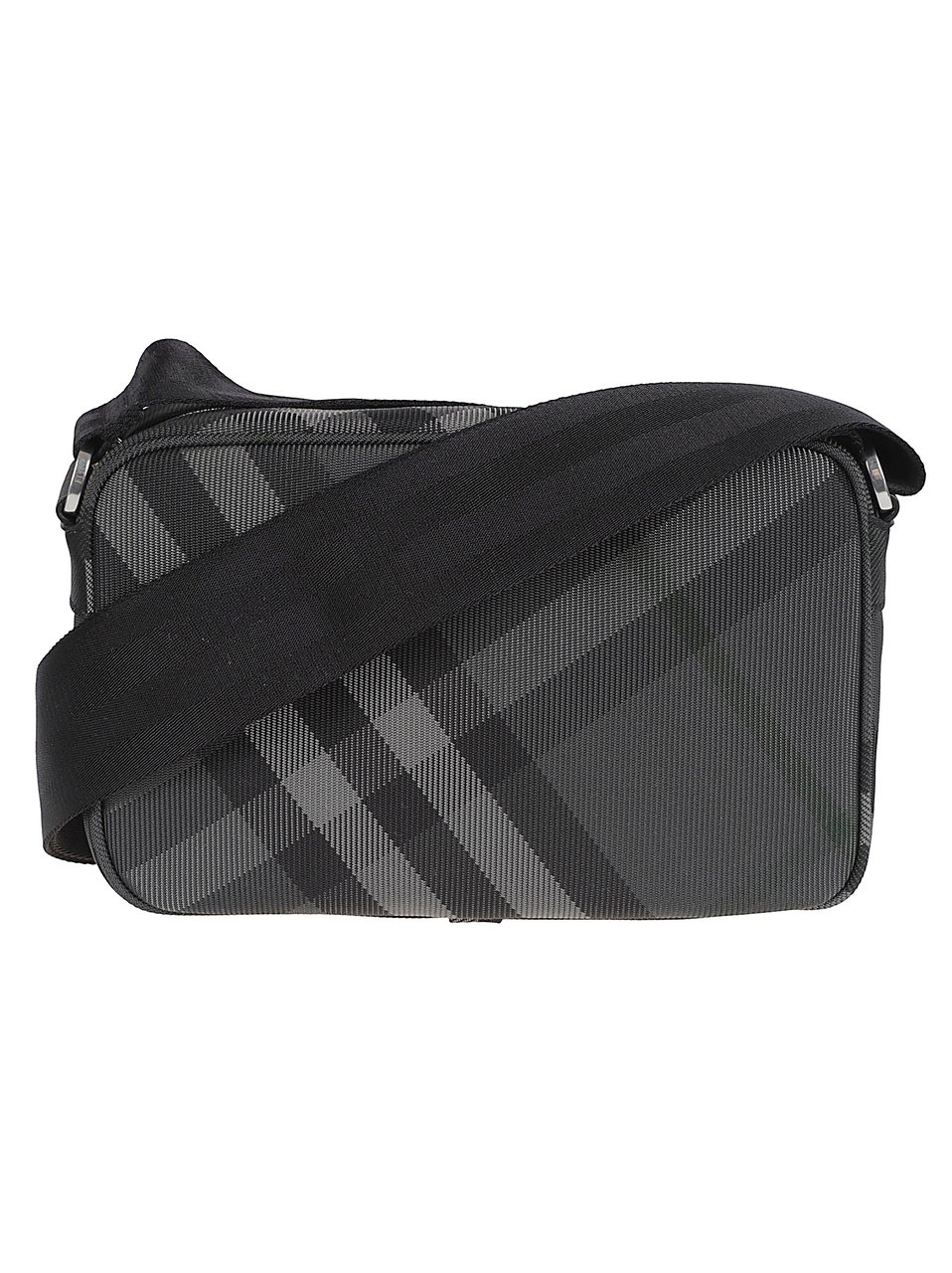 Burberry Classic Checkered Black Crossbody Bag with Adjustable Strap Grijs