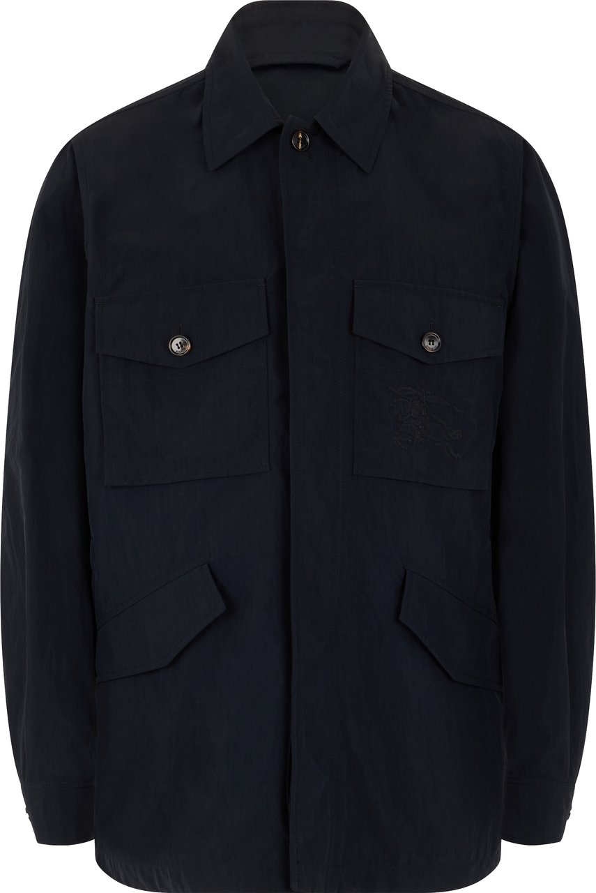 Burberry Technical jacket in tear-resistant fabric Blauw