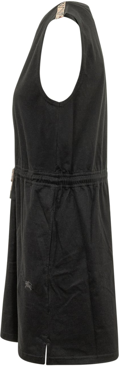 Burberry Abito Tabitha con Coulisse in Vita e Senza Maniche Zwart