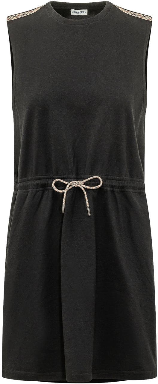 Burberry Abito Tabitha con Coulisse in Vita e Senza Maniche Zwart