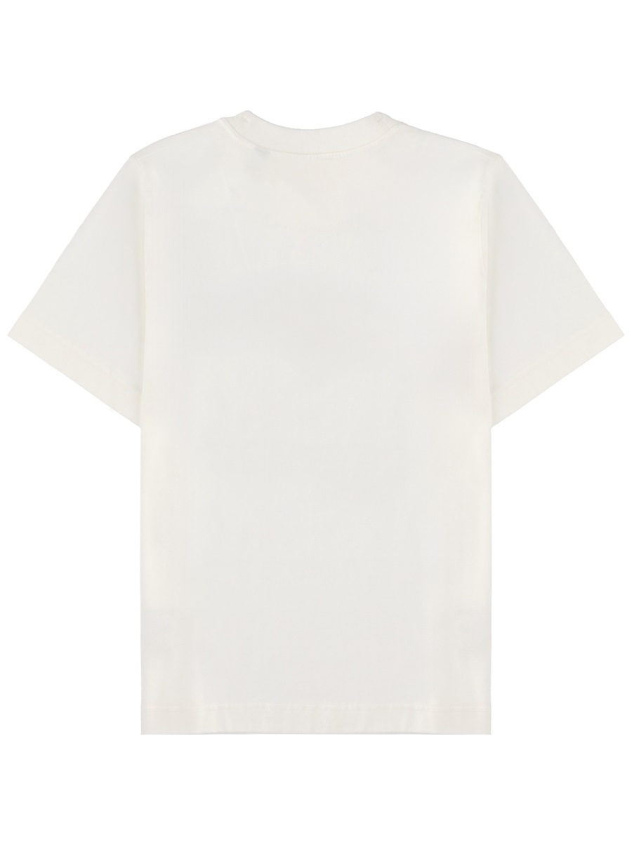 Burberry White Soft Pink Printed Logo T-Shirt Wit