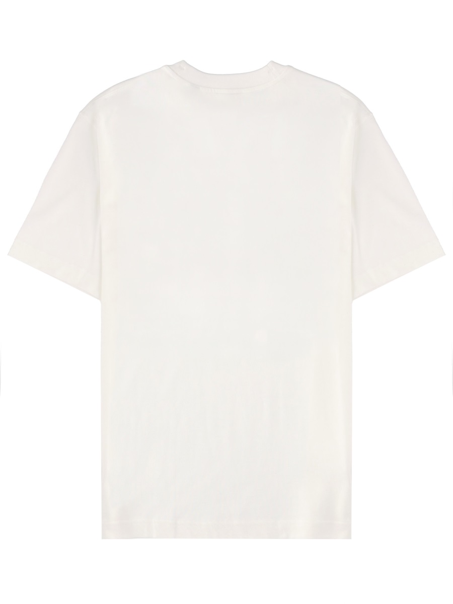 Burberry White Check Oval Graphic T-Shirt Wit
