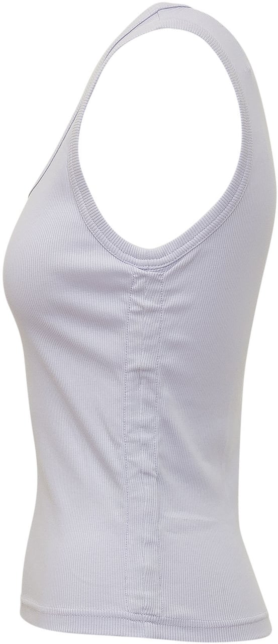 Burberry Top Senza Maniche a Coste Wit