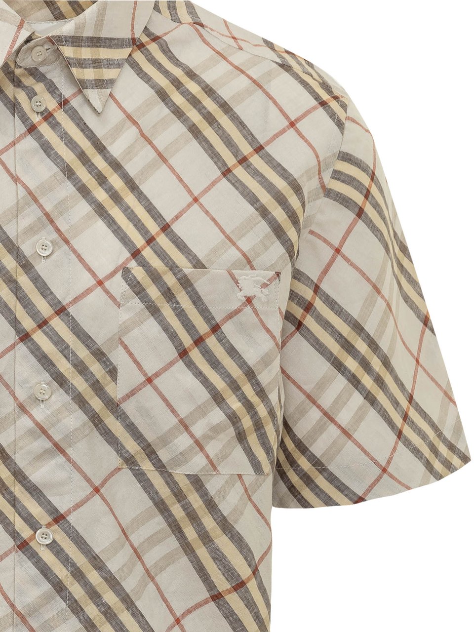 Burberry Camicia Roland a Quadri con Tasca Wit