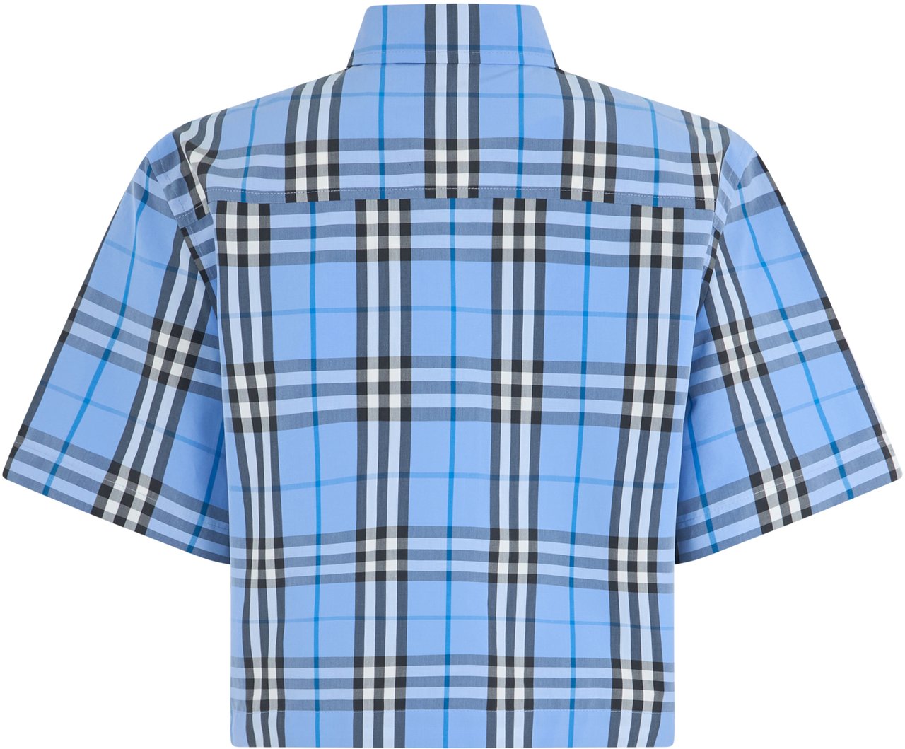 Burberry Short Sleeve Shirt in cotton Lichtblauw