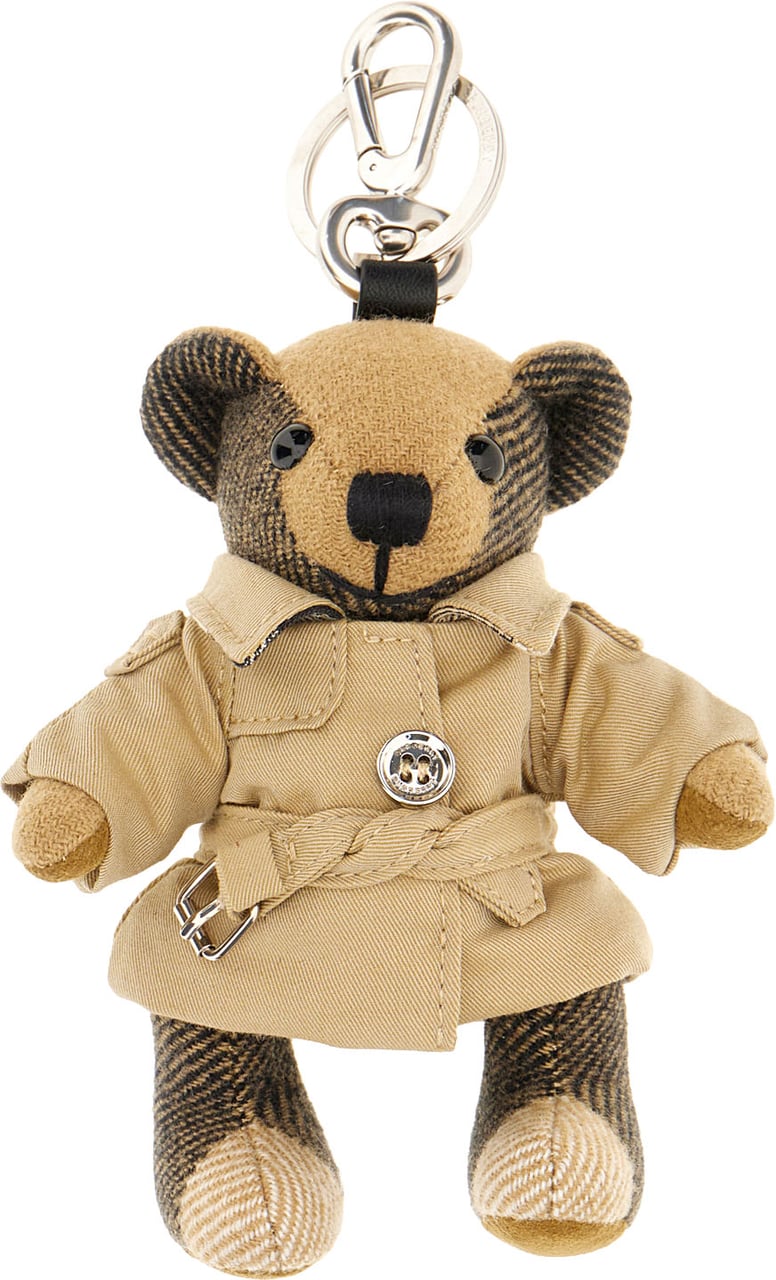 Burberry Silver metal key ring Divers