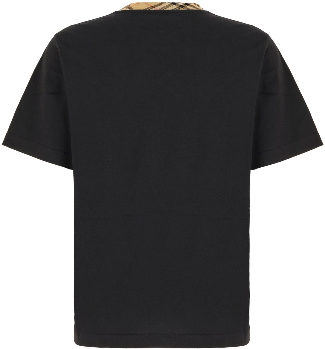 Burberry Black cotton t-shirt Zwart