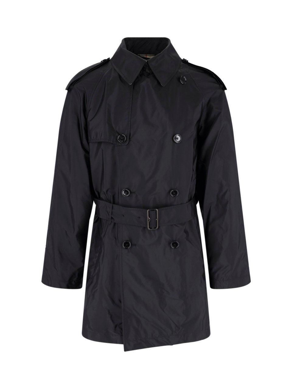 Burberry Black Leadenham Trench Coat Zwart