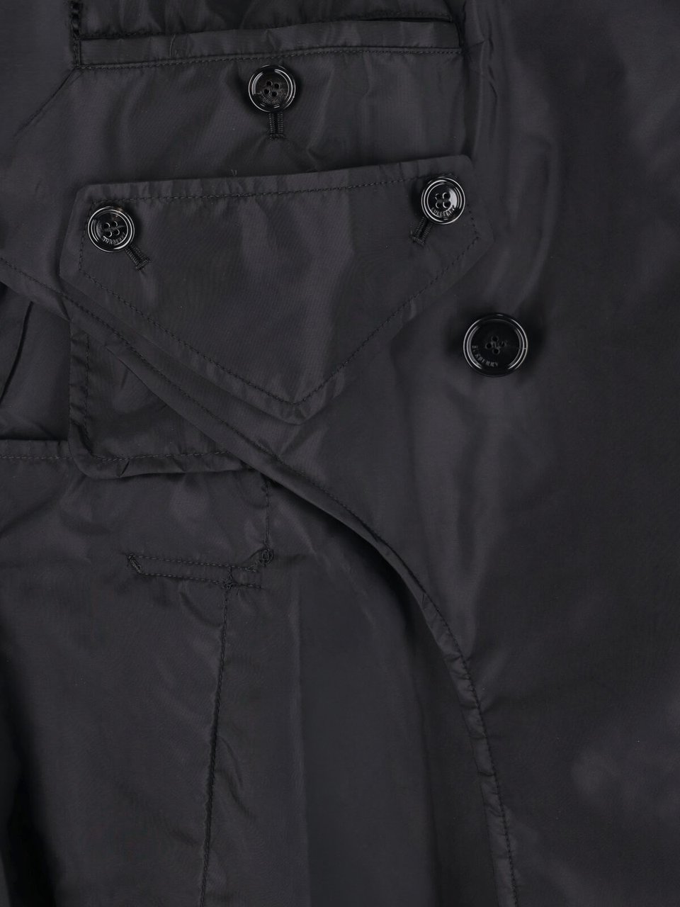 Burberry Black Leadenham Trench Coat Zwart