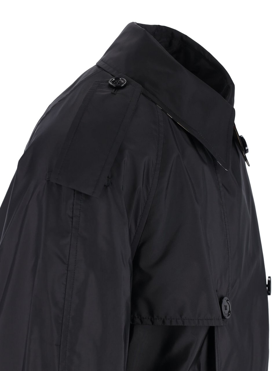 Burberry Black Leadenham Trench Coat Zwart