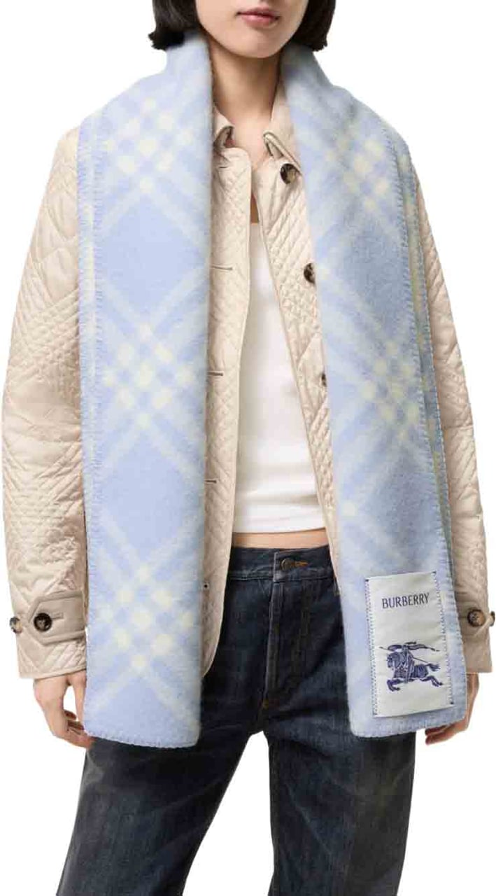 Burberry Scarfs Light Blue Lichtblauw