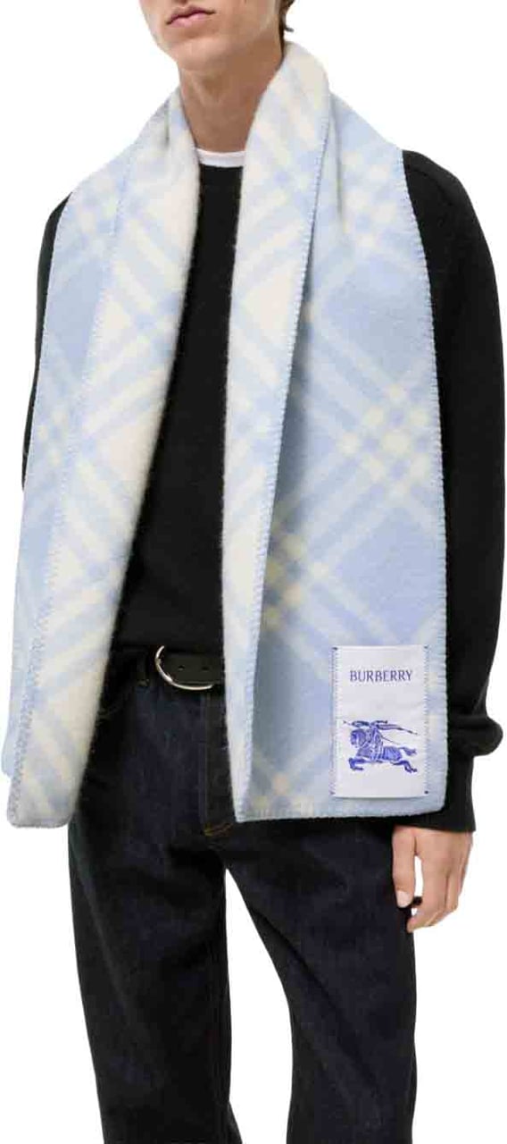 Burberry Scarfs Light Blue Lichtblauw