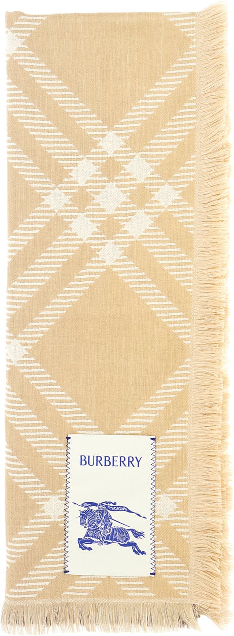 Burberry Embroidered wool blend scarf Divers