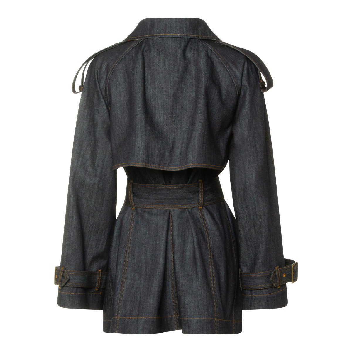 Burberry Dark Cotton Denim Jacket Zwart