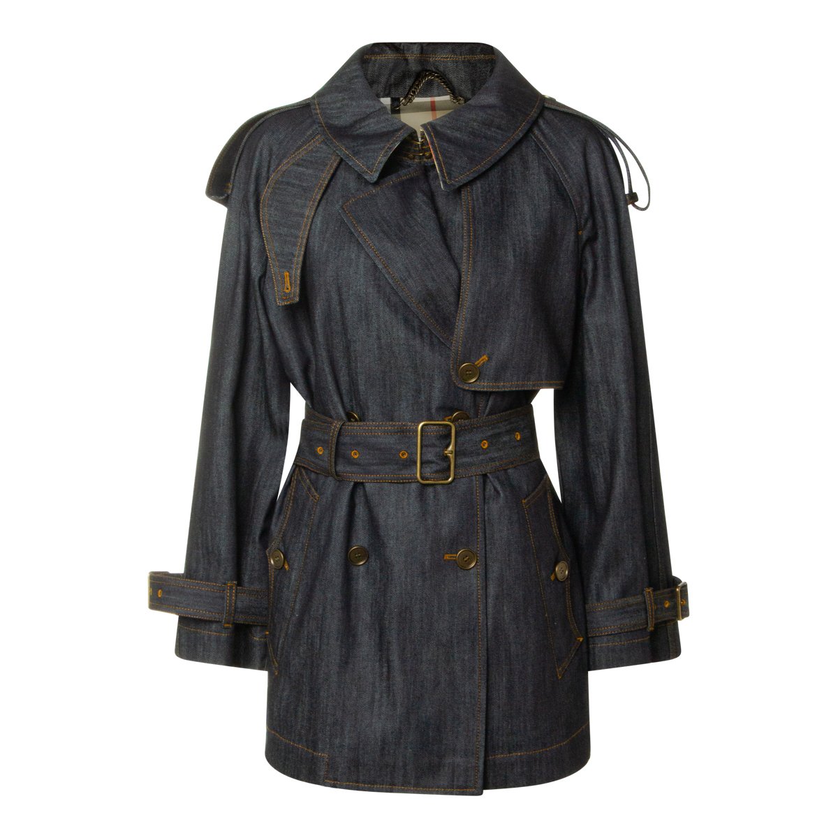 Burberry Dark Cotton Denim Jacket Zwart