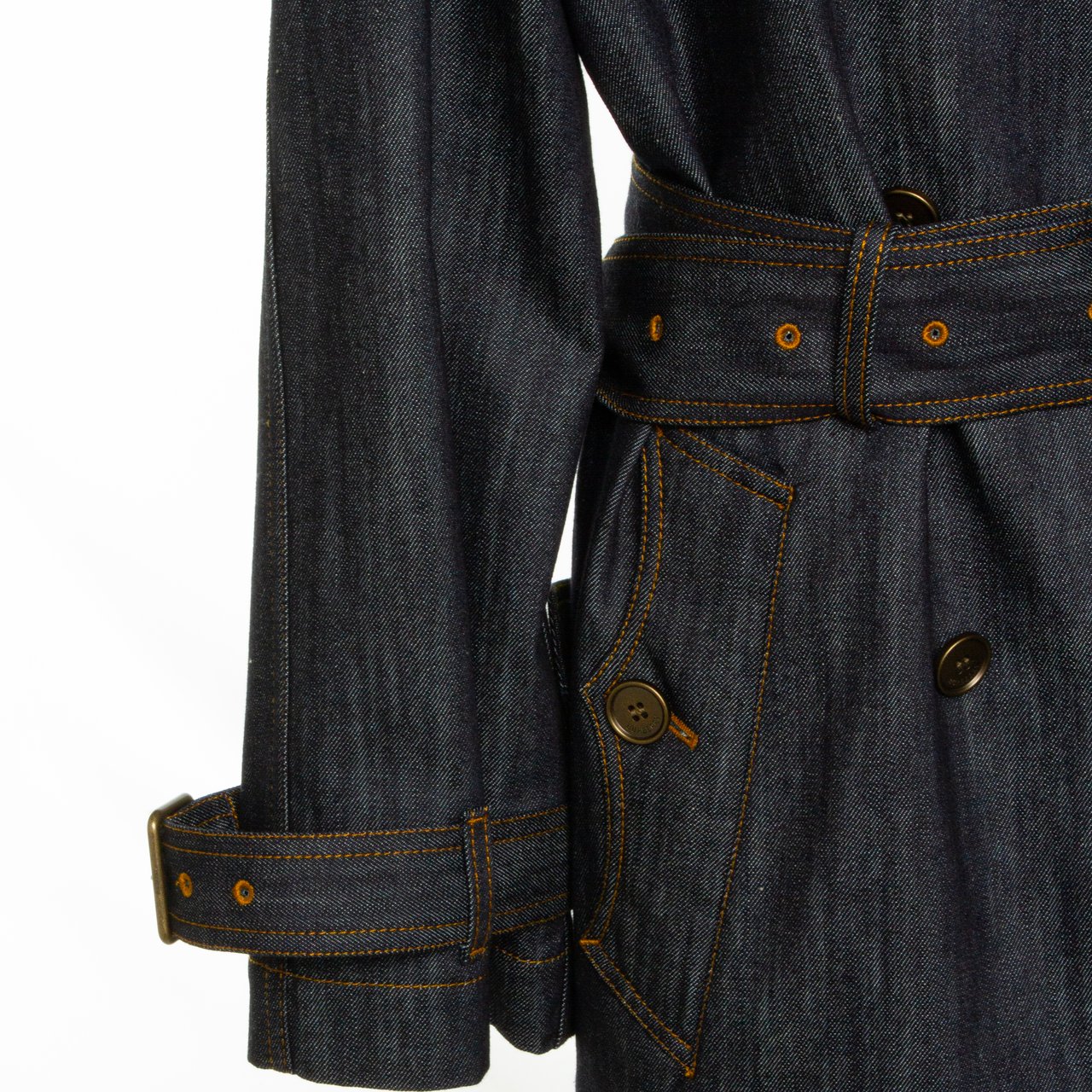 Burberry Dark Cotton Denim Jacket Zwart