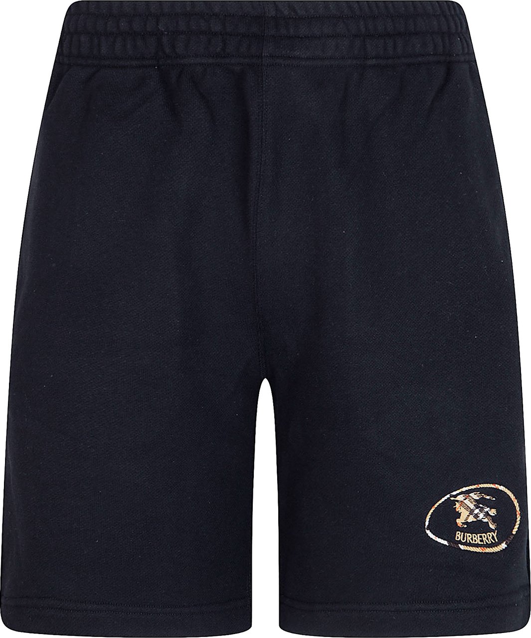 Burberry Black Elasticized Shorts with Pleated Pockets and Drawstring Zwart