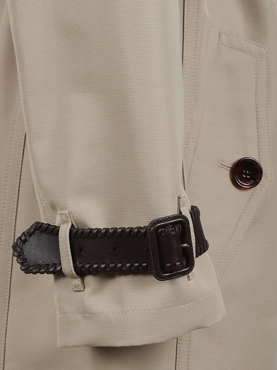 Burberry Double-Breasted Trench Coat with Wide Belt Neutraal