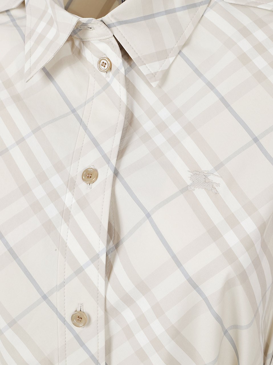 Burberry Multicolor Cotton House Check Dress Neutraal