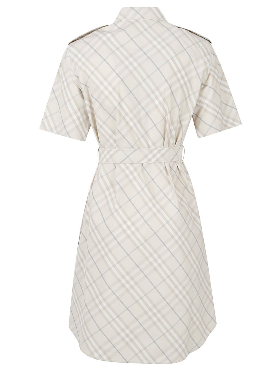 Burberry Multicolor Cotton House Check Dress Neutraal