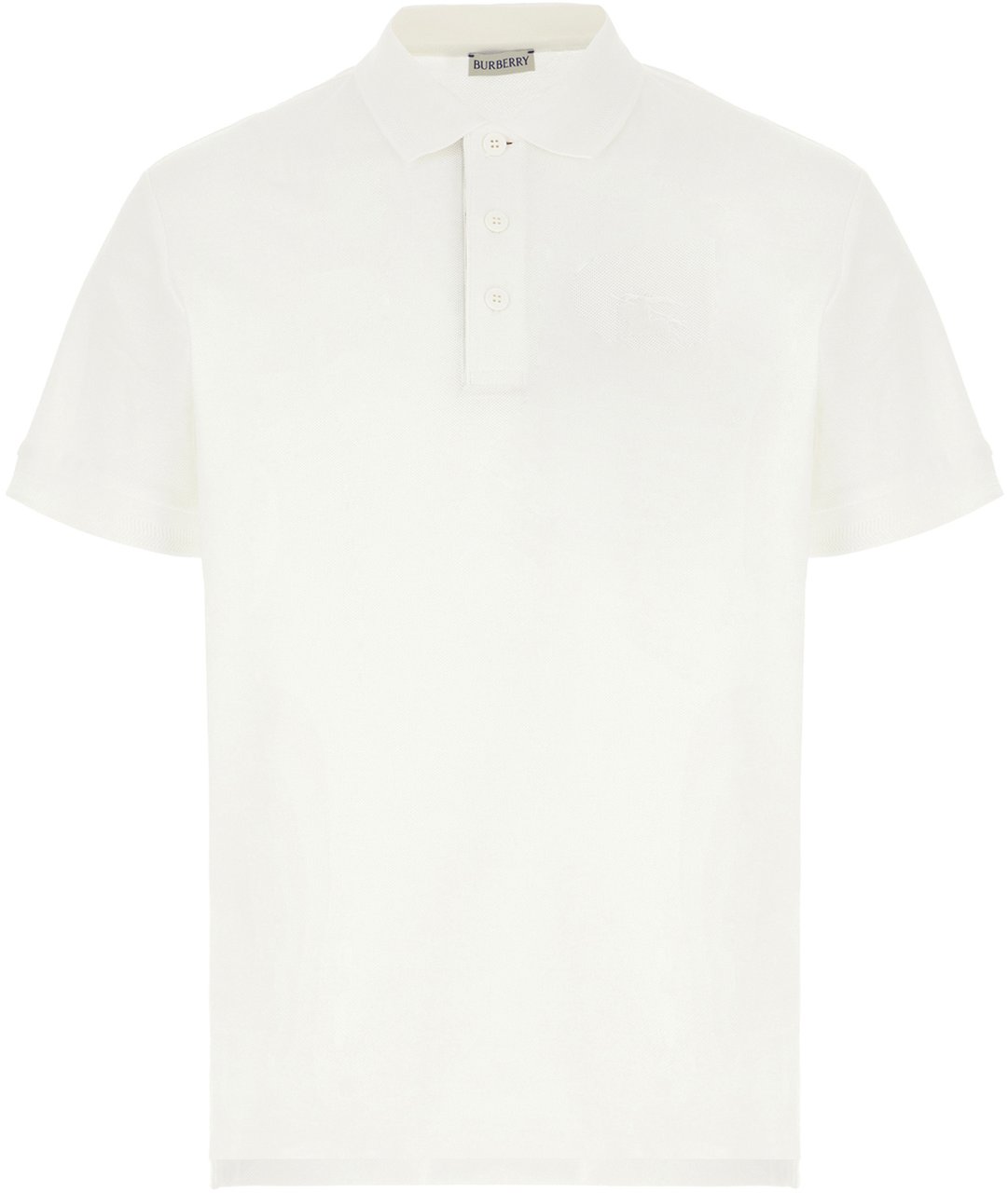Burberry White piquet polo shirt Wit