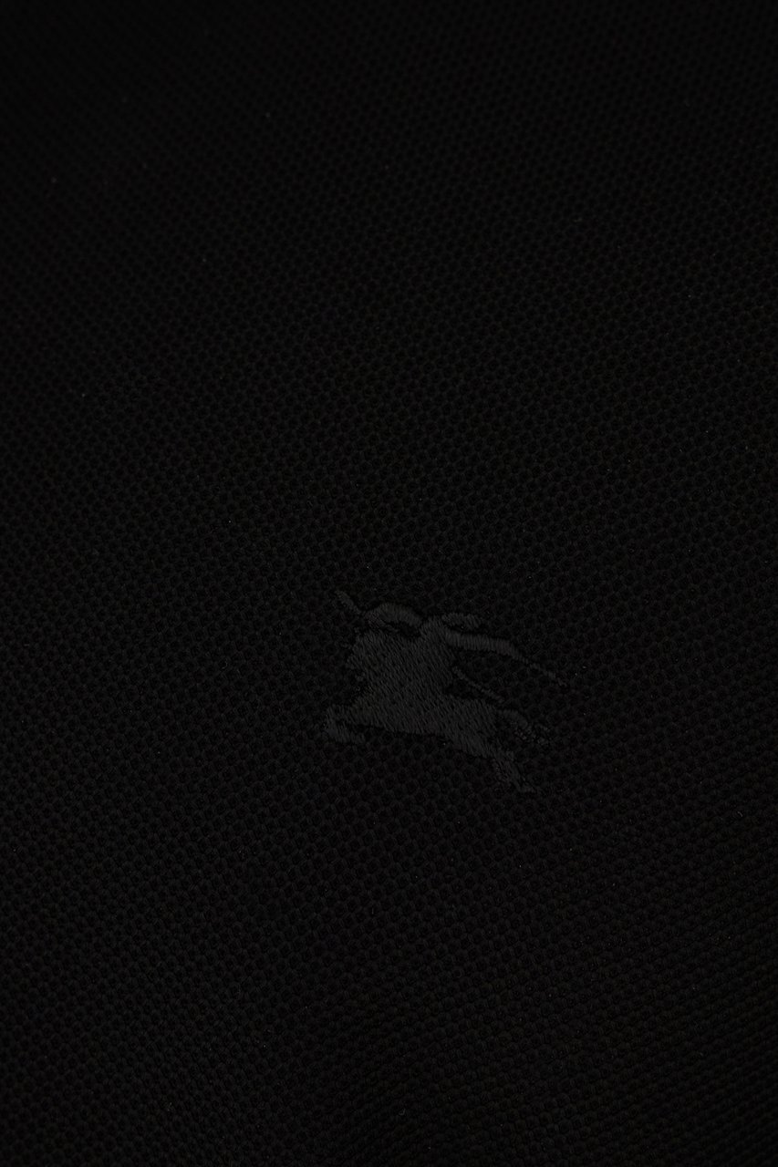 Burberry Burberry Black piquet polo shirt Zwart