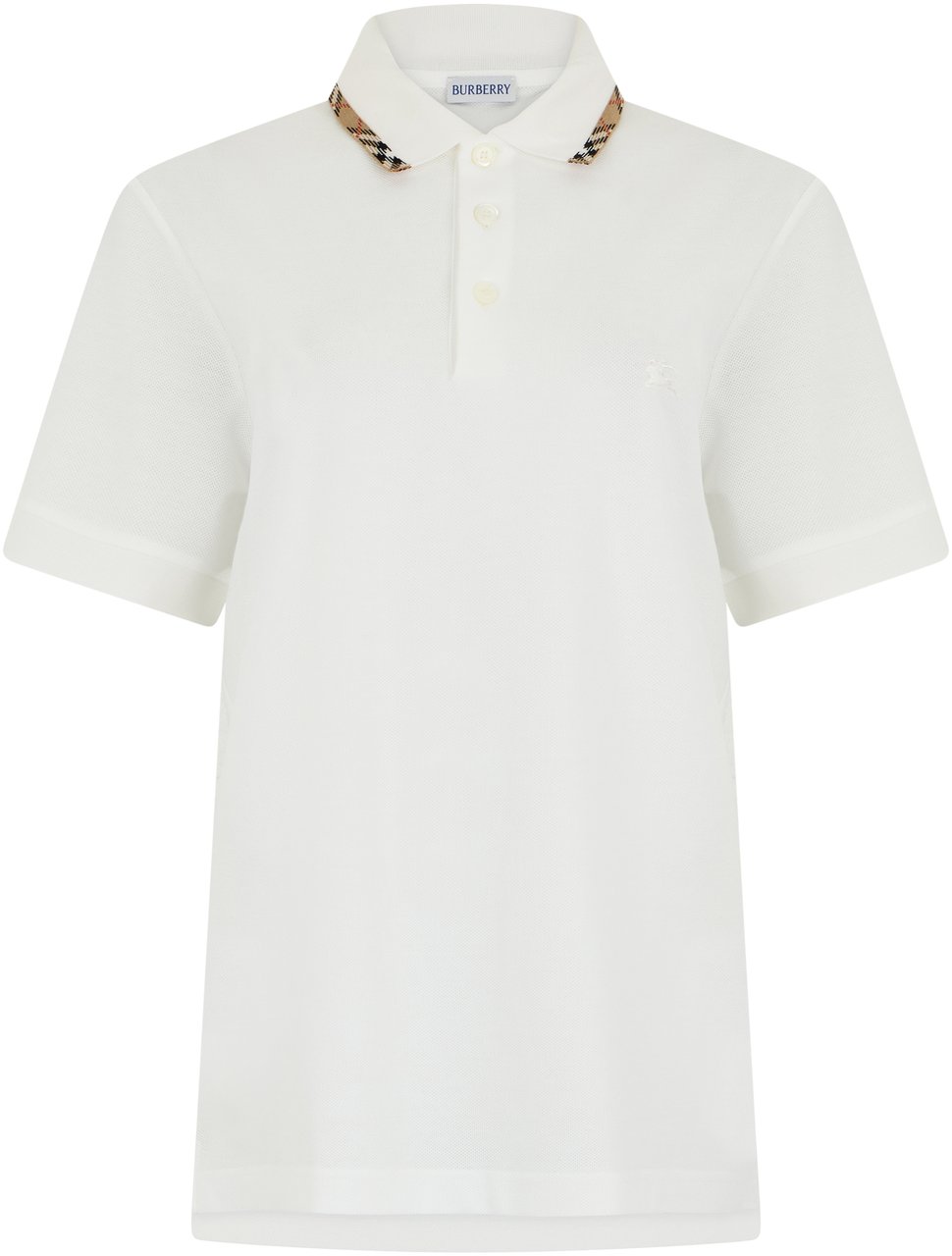 Burberry Cotton polo with short sleeves Wit