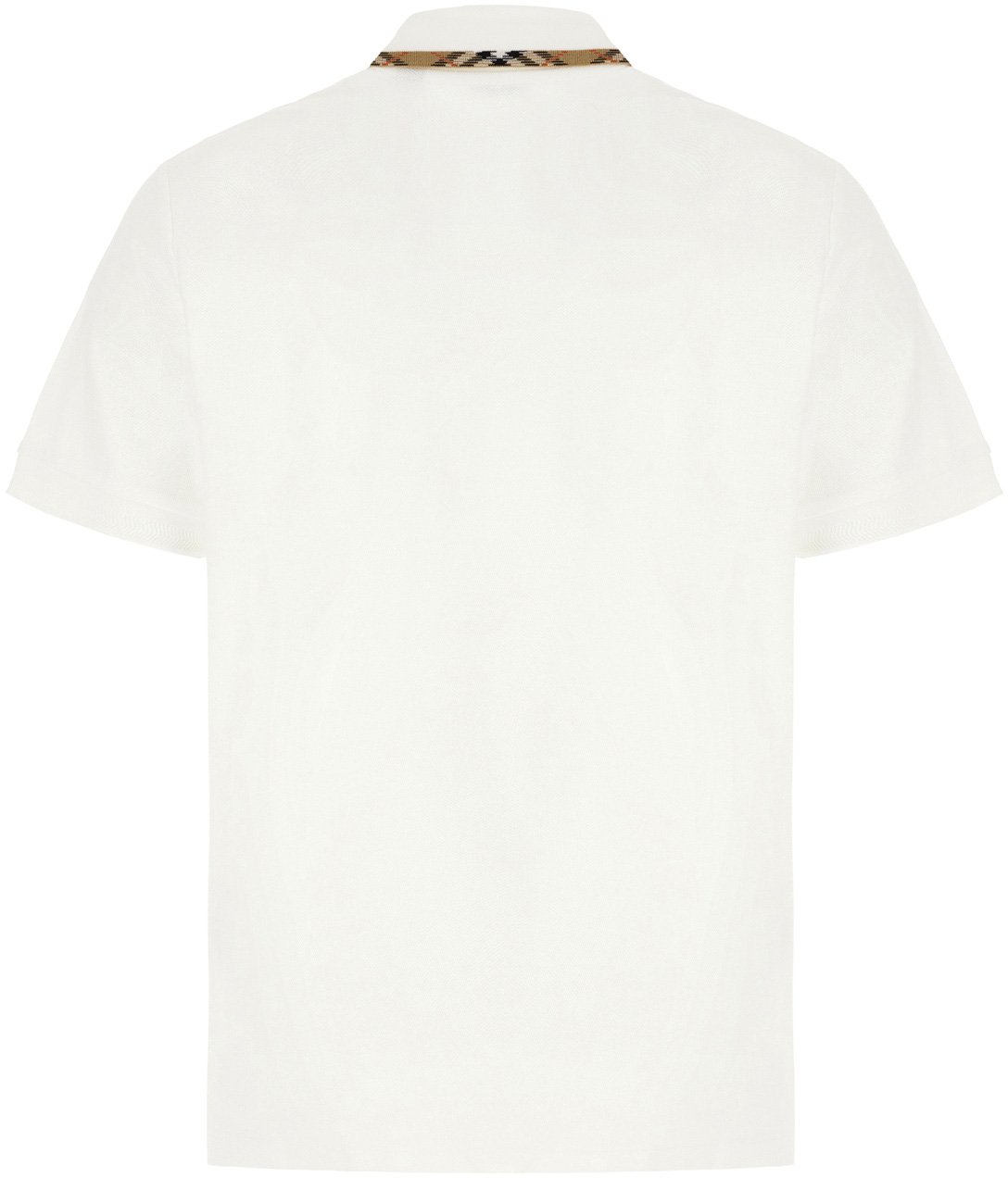Burberry Burberry White piquet polo shirt Wit