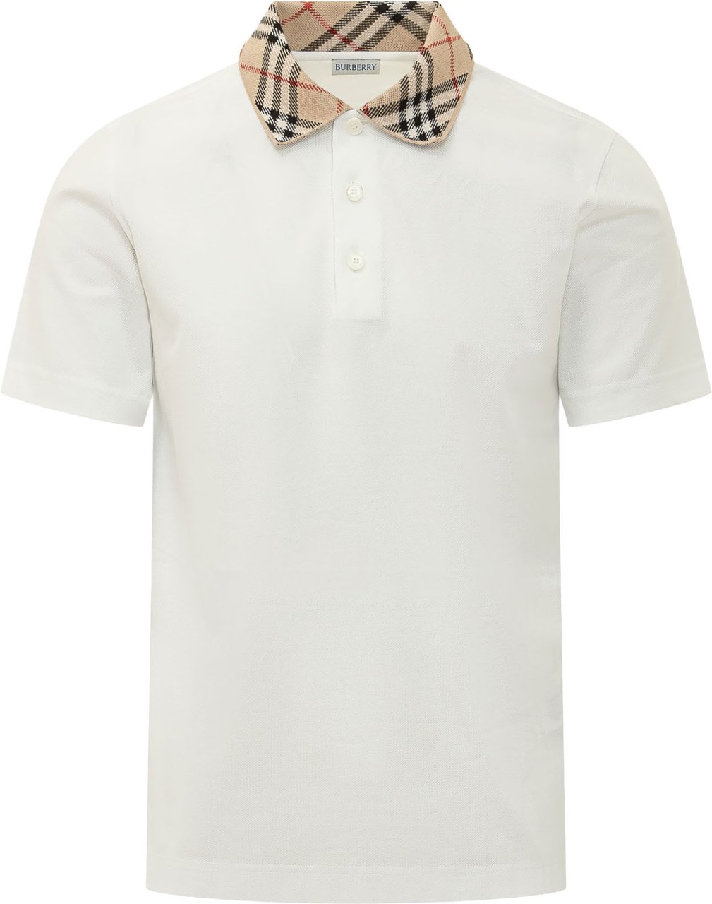 Burberry Polo Evan con Collo Check Wit