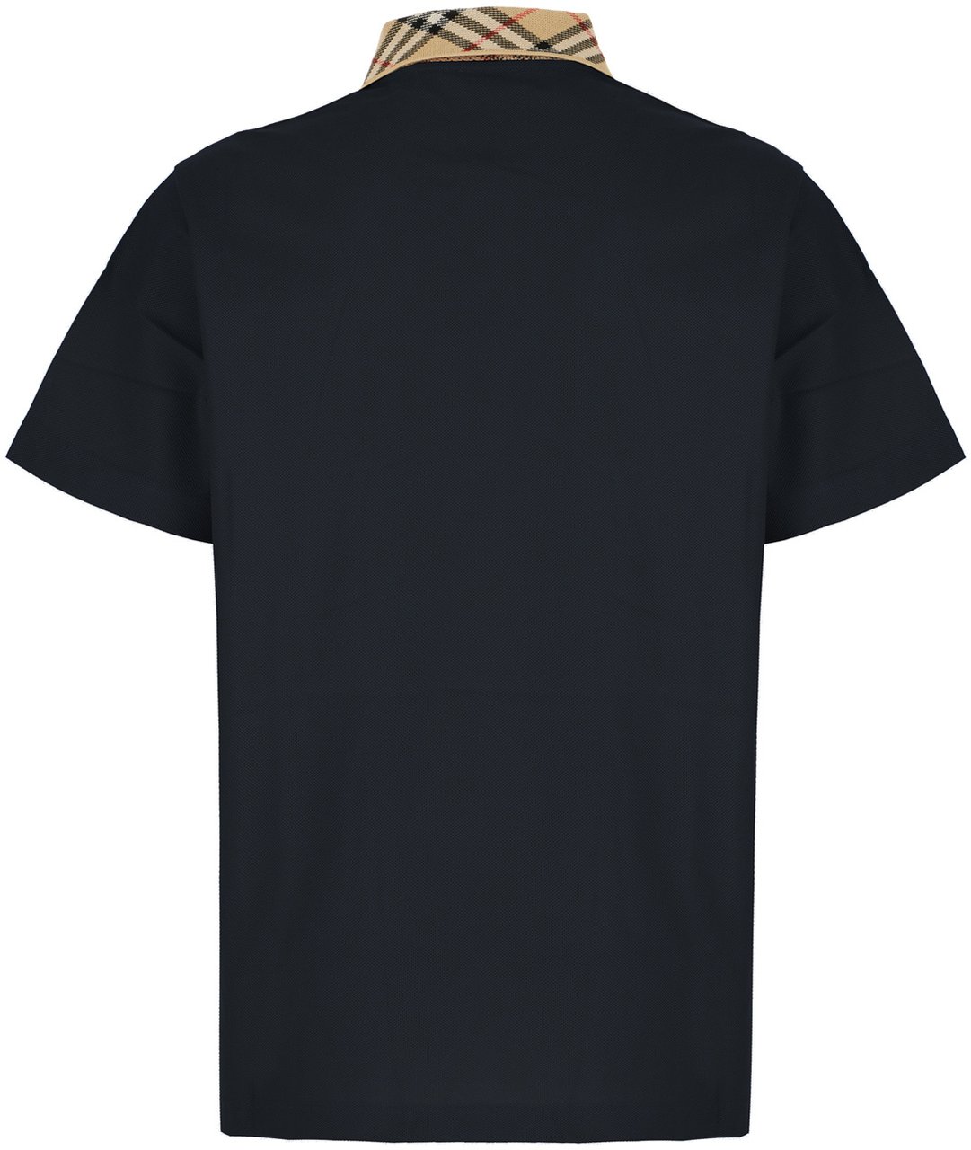 Burberry Blue piquet polo shirt Blauw